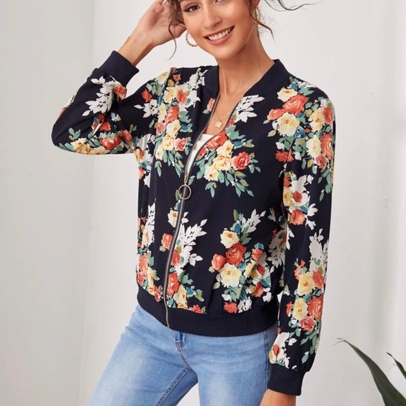 SHEIN Jackets & Blazers - NWOT Floral Jacket